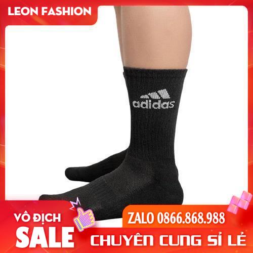 Tất ADIDAS cổ cao [ Hàng dày xuất khẩu ] Vớ thể thao dệt kim cao cấp 95% Coton hạn chế mùi hôi và thông thoáng