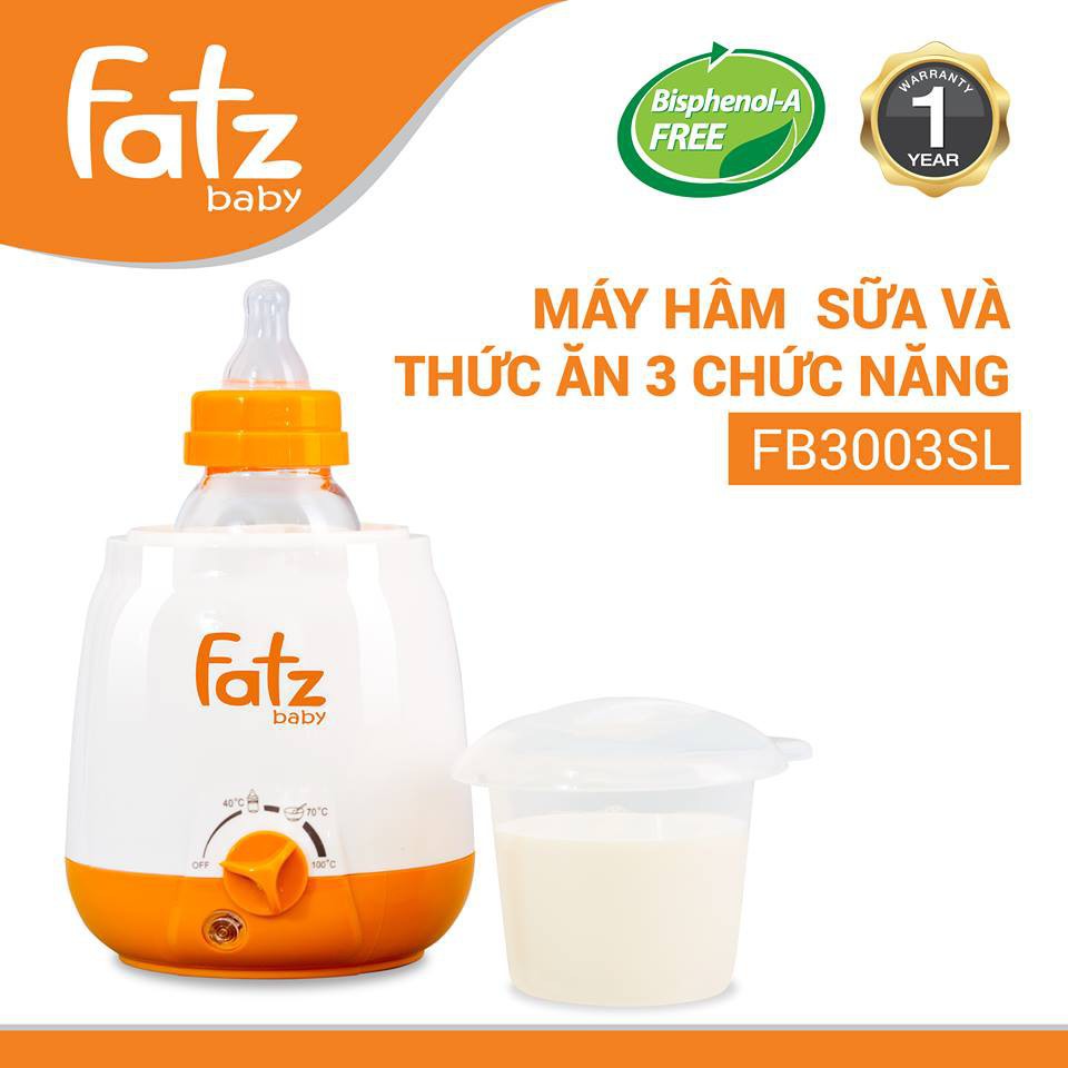 (Bảo hành 12 tháng) Máy hâm nóng sữa và thức ăn Mono 1 có 3 chức năng Fatz Baby FB3003SL mẫu mới màu xám