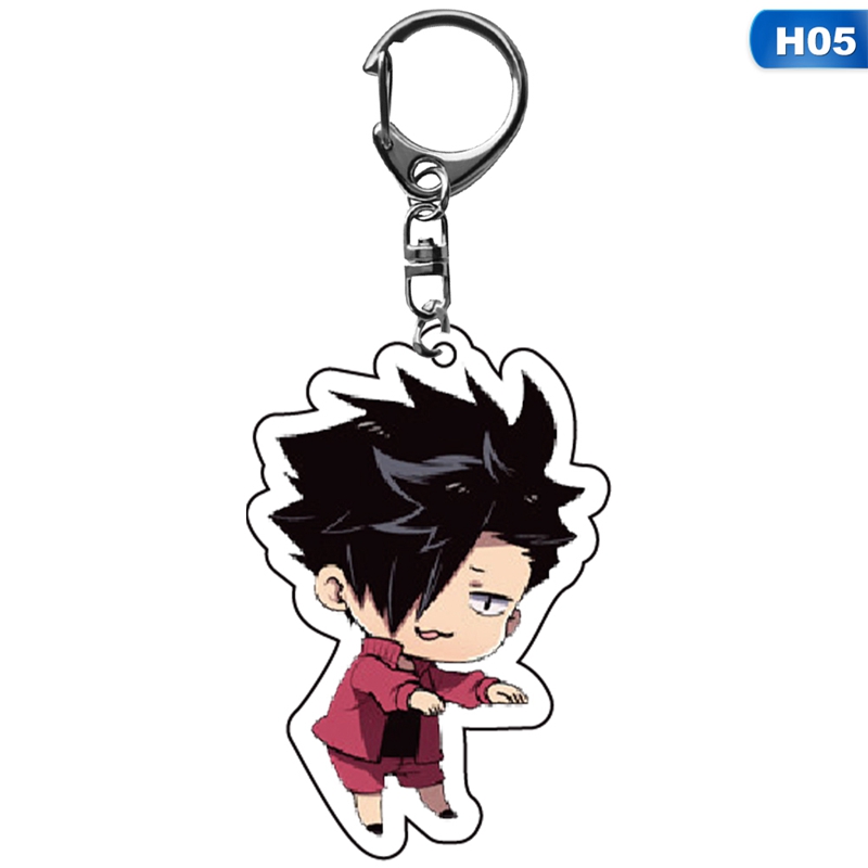 Móc khóa mặt nhân vật anime Haikyuu bằng acrylic đáng yêu