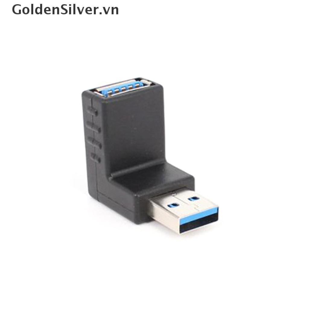 Đầu Nối Chuyển Đổi USB 3.0 A Male Sang Female Góc Phải 90 Độ