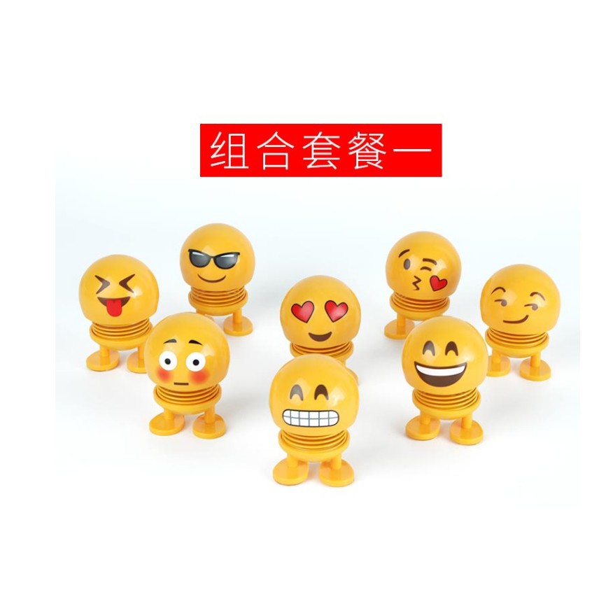 Thú nhún Emoji cảm xúc siêu dễ thương để bàn để xe ô tô