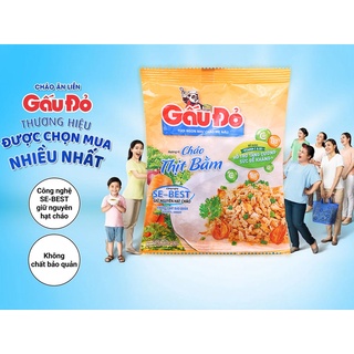 Lốc 5 gói Cháo Gấu Đỏ thịt bằm / gà