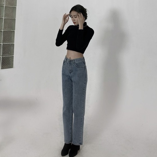 Quần jean nữ ,quần bò BAGGY ống suông đứng hottreed 2021 | BigBuy360 - bigbuy360.vn