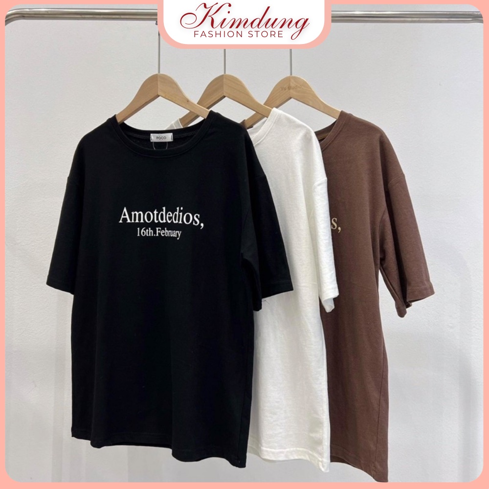 Áo thun nam nữ unise 💖 𝑭𝑹𝑬𝑬𝑺𝑯𝑰𝑷 💖 tay lỡ Angel Devil, áo phông cotton freesize AD-Trend KIM DUNG FASHION STORE