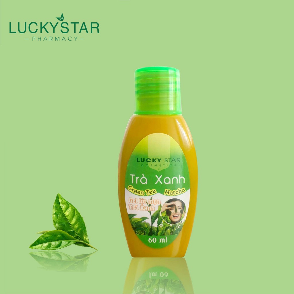 [Combo 2] Gel Lột Mụn Trà Xanh và Than Hoạt Tính Lucky Star Mới 60ml (chai)