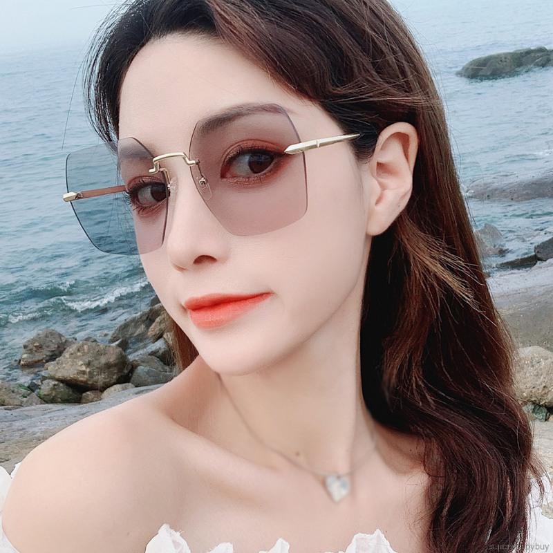 Kính mát không gọng thời trang phong cách retro