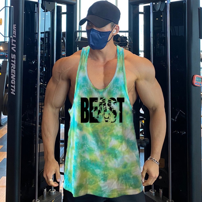 Áo Thun Ba Lỗ Lưới Họa Tiết Rằn Ri Thoáng Khí Thời Trang Mùa Hè Mới Cho Nam Tập Thể Thao