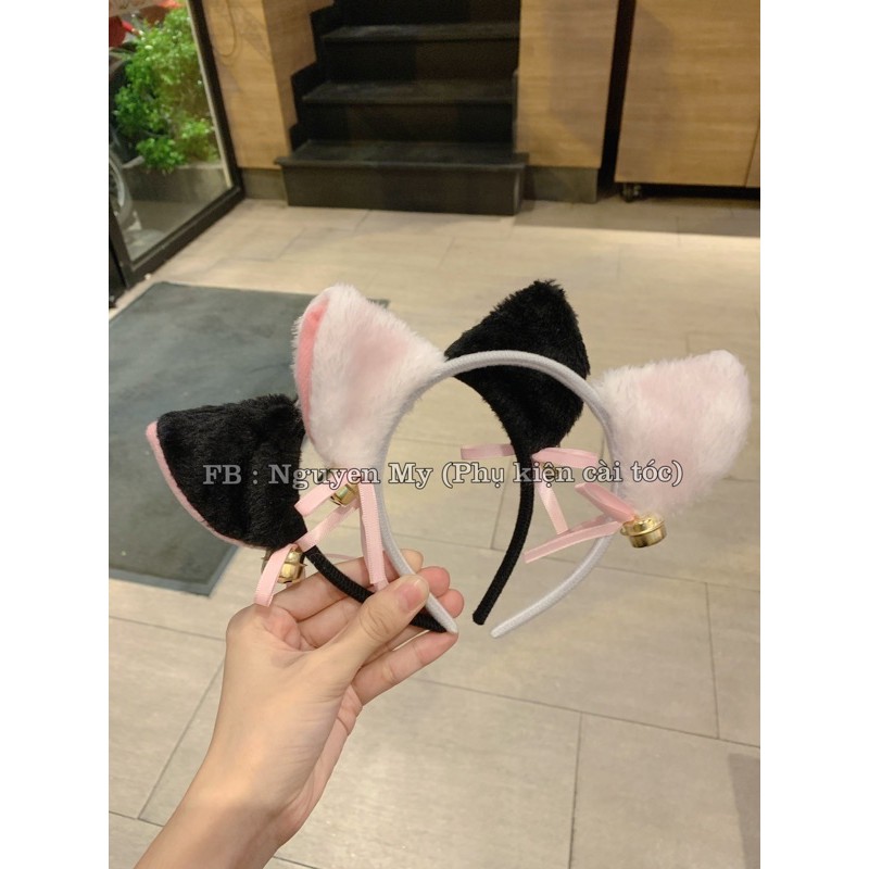 Cài tóc tai mèo lục lạc hoá trang