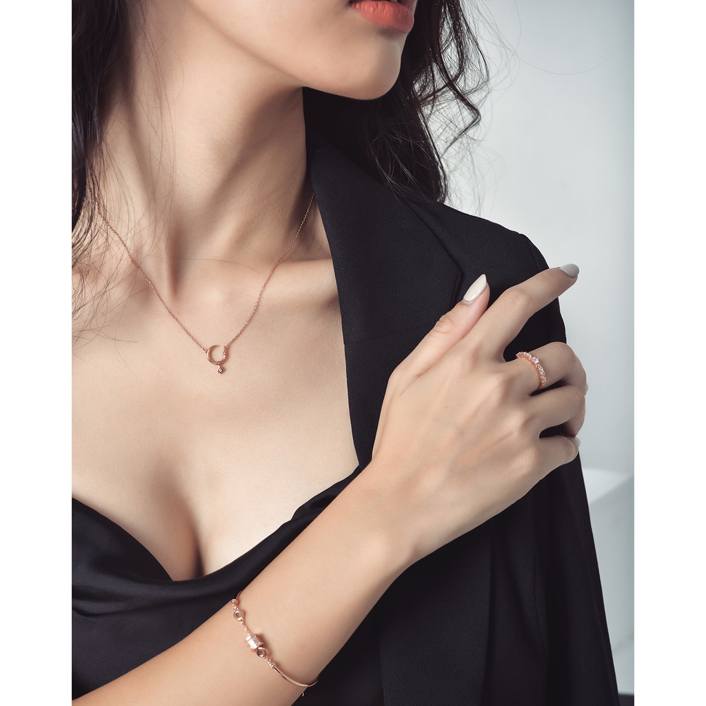 Lắc Tay Bạc Nữ Mon Lilas Đính Đá Độc Đáo V092006