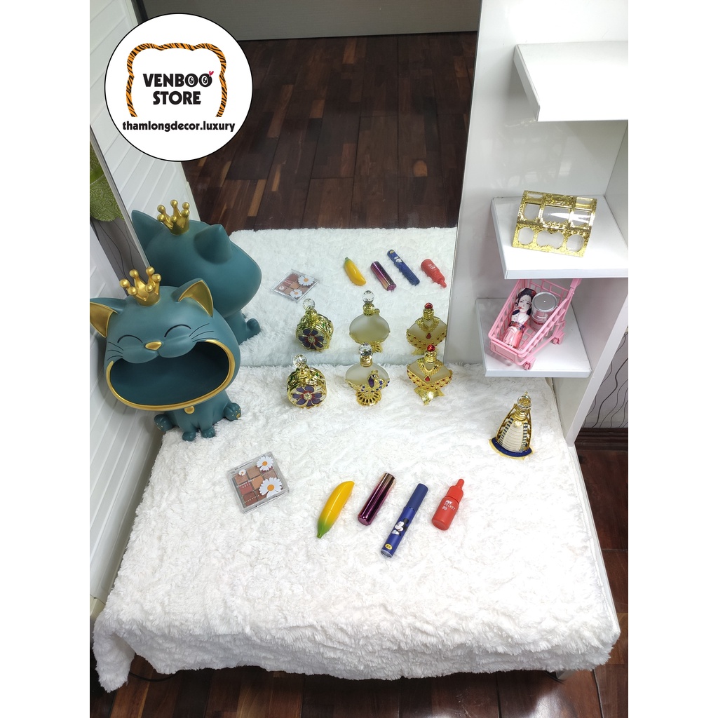🔥 Khăn trải bàn decor chụp ảnh card Blackpink, nail son | Khăn trải bàn học hot trend | Lông 22mm