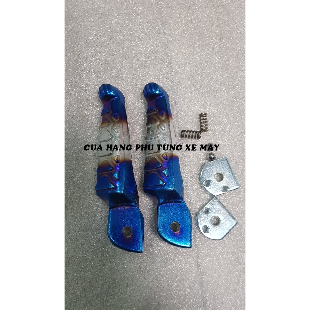 Gác chân kiểu cá sấu xi titan cho các loại xe - 1 cặp