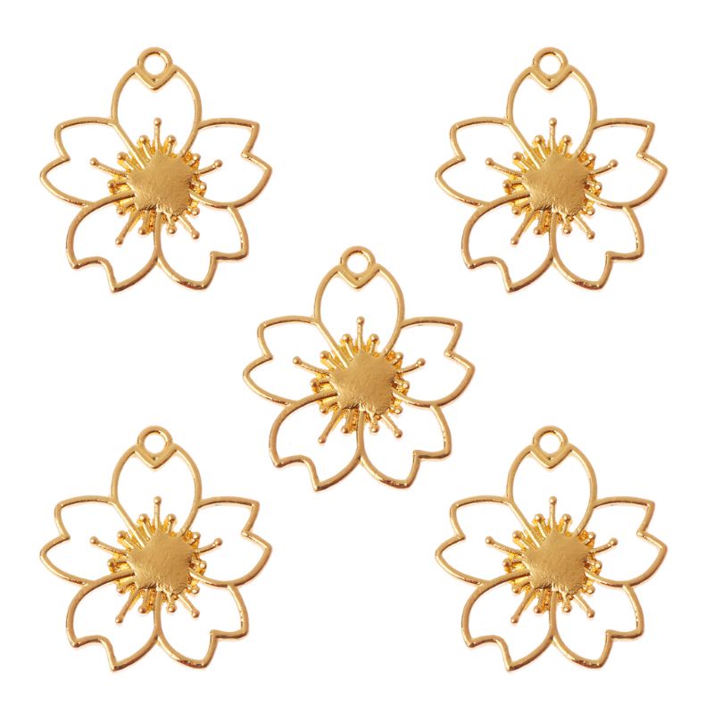 Bộ 5 Khung Nhựa Hình Hoa Anh Đào Dùng Làm Trang Sức