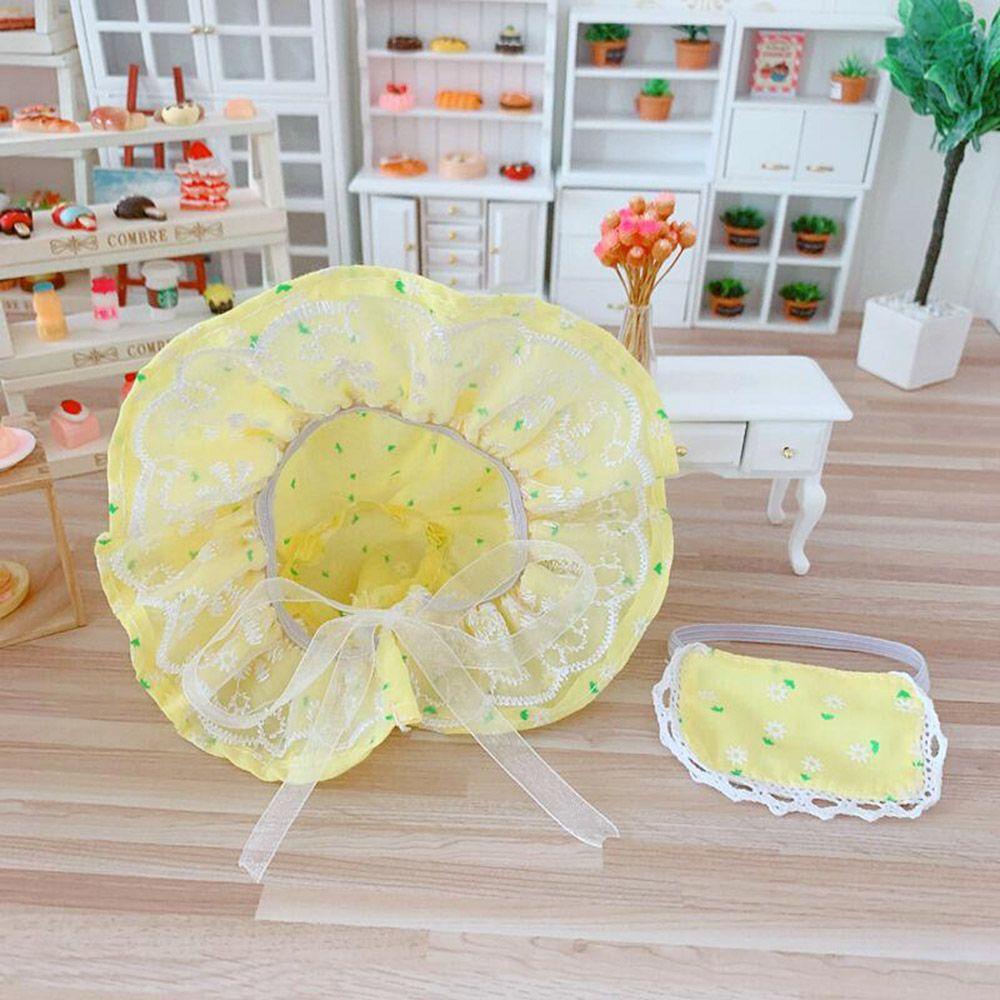 Bộ Đầm + Nón + Yếm + Búp Bê Phối Ren Đáng Yêu Cho Bé Gái