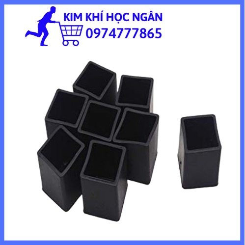 Combo 10 Chụp bịt cao su ngoài sắt hộp 50x50 Kimkhihocngan nút bịt đầu sắt hộp, cửa cổng sắt