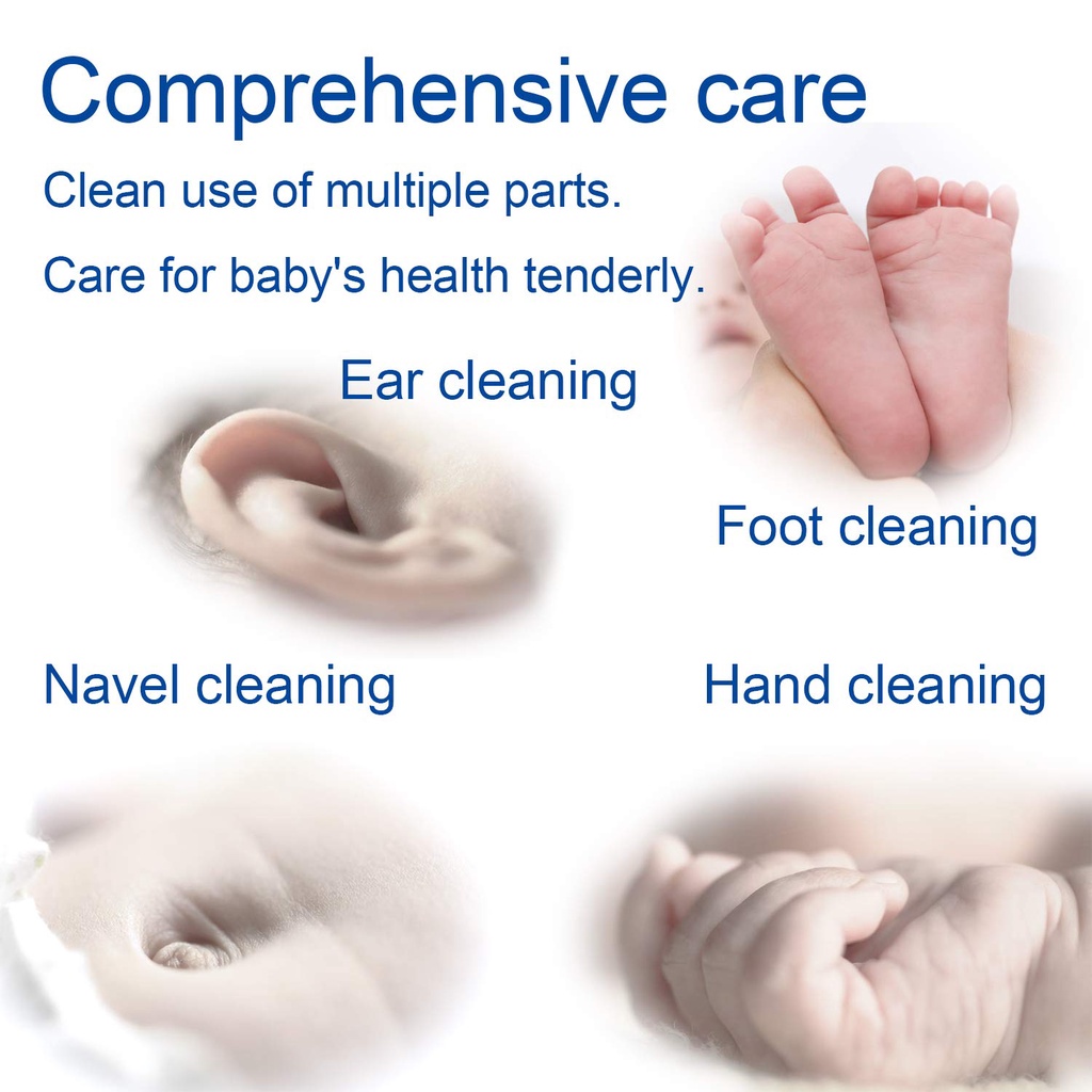 Hộp 200 tăm bông đầu nhỏ làm sạch tai mũi cho bé