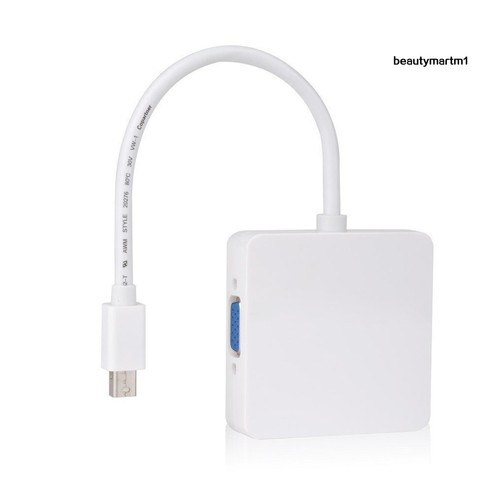 Cáp Chuyển Đổi 3 Trong 1 Từ Cổng Dp Thunderbolt Sang Dvi Vga Hdmi-Compatible Cho Macbook