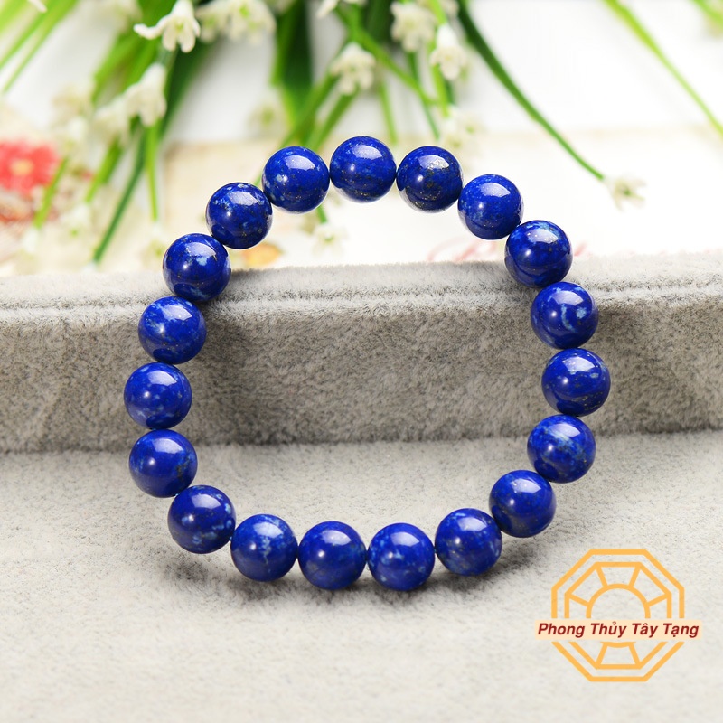 Vòng tay phong thủy Đá Lapis Lazuli [TẶNG HỘP GỖ] - nam nữ mệnh Thuỷ Mộc - Phong Thủy Tây Tạng