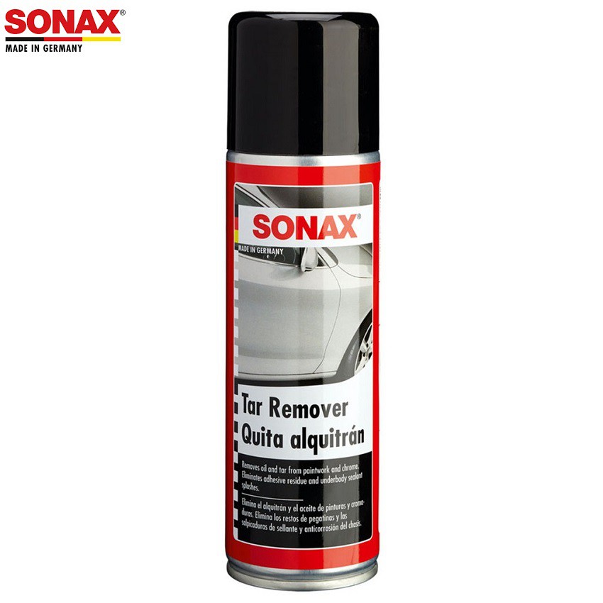 Dung dịch tẩy nhựa đường và băng keo Sonax Tar Remover 300ml 334200 loại bỏ nhựa đường, keo dính và các vết bẩn cứng đầu