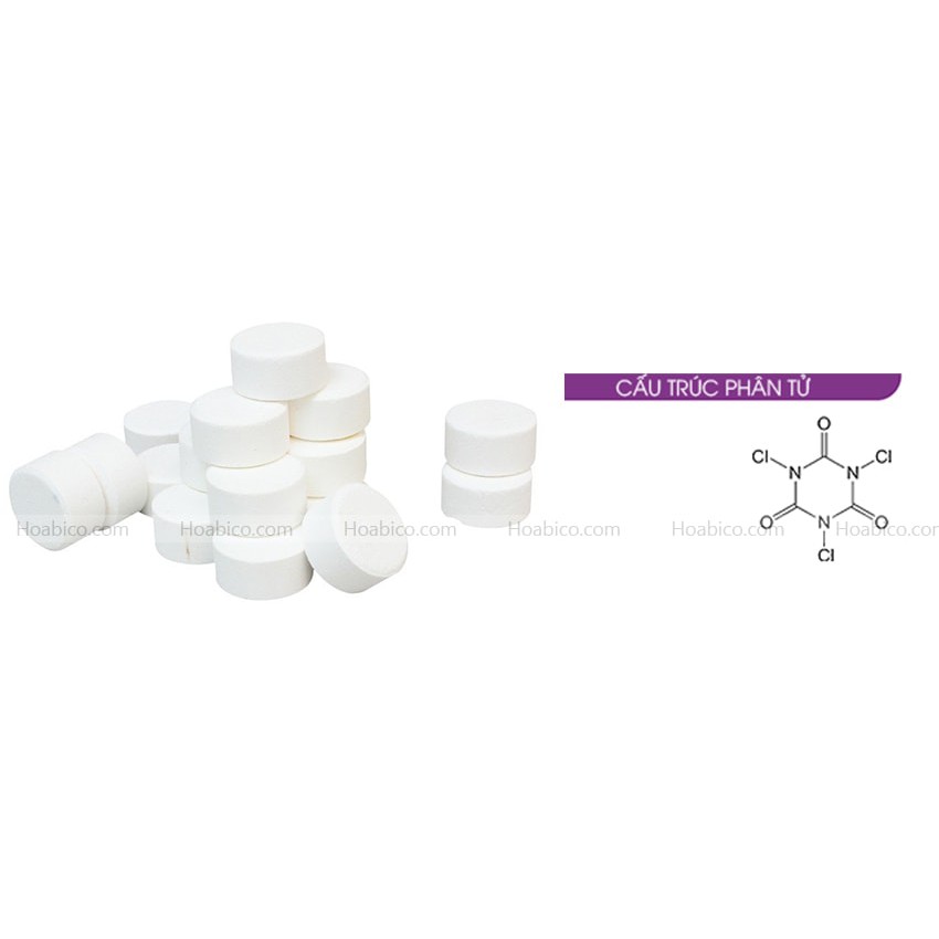 1kg-Hóa chất xử lý nước bể bơi TCCA viên 2gram