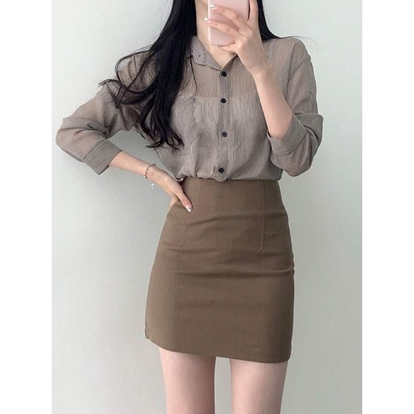 Chân Váy bút chì ngắn 40cm có lót quần bảo hộ