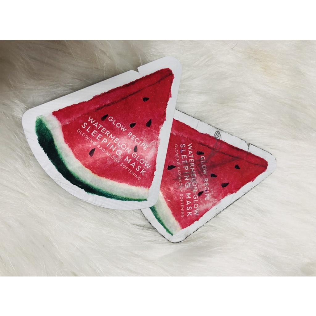 [AUTH 1000%] Sample mẫu thử GLOW RECIPE Mặt nạ ngủ dưa hấu cấp nước da dầu GLOW RECIPE Watermelon Glow Sleeping Mask