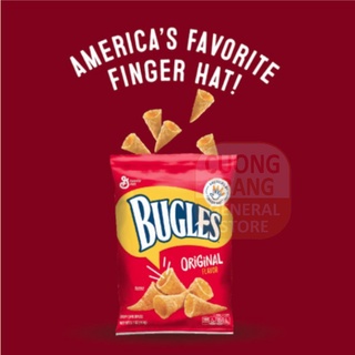 Bánh snack ngô giòn Bugles Original Flavor Crispy Corn, Bugles Nacho Cheese 212g