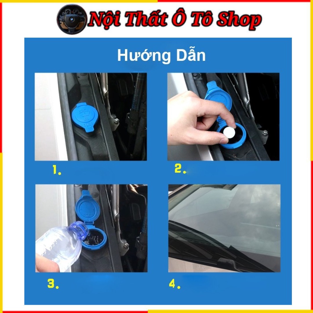 Set 10 Viên Nước Lau Kính Sủi Rửa Kính Xe Ô Tô Chỉ 1 Viên Pha 4 Lít Nước – Rửa Xe Ô Tô Siêu Sạch | Nội Thất Ô Tô Shop