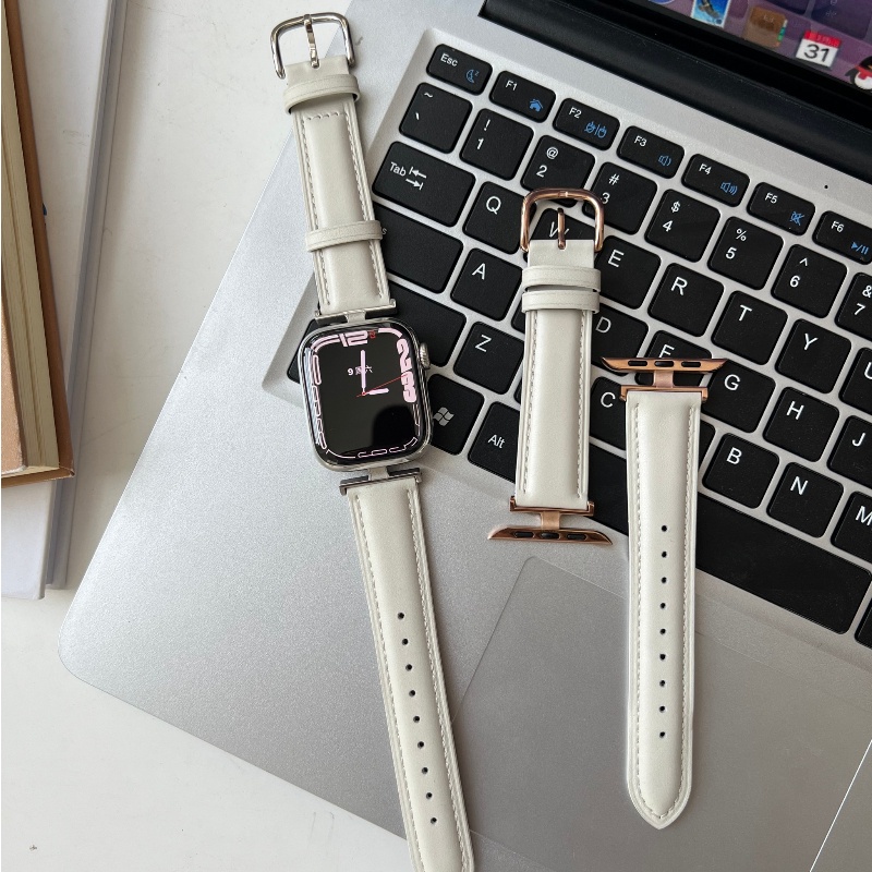 Dây Đeo Đồng Hồ Apple watch Series 7 4 5 6 3 2 1 SE 38 40 41 42 44mm 45mm Dây Da Kiểu Cổ Điển