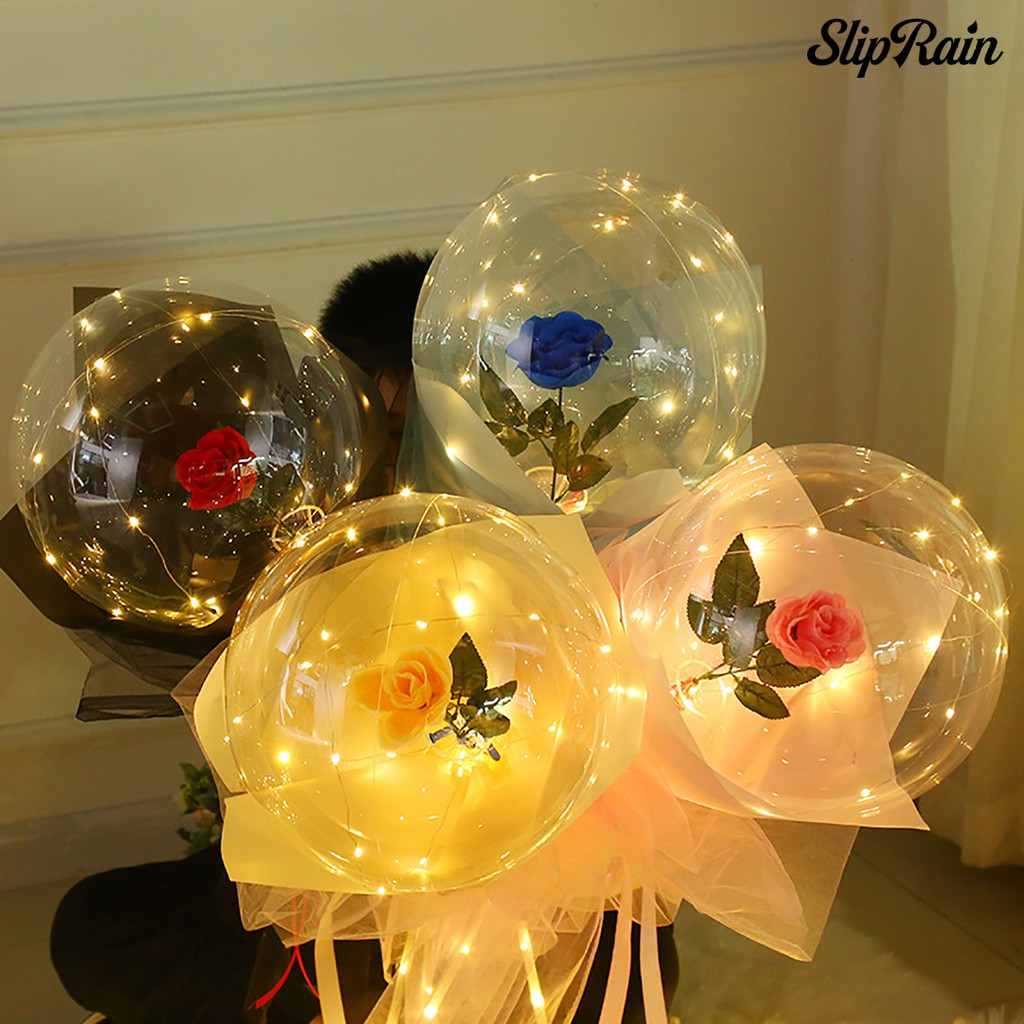 BOBO Bong Bóng Bơm Hơi Trong Suốt Hình Hoa Xinh Xắn Dùng Để Trang Trí Lễ Tình Nhân