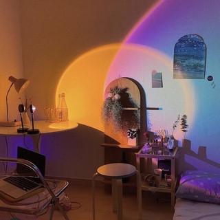 Đèn cầu vồng Rosé, đèn hoàng hôn thơ mộng cực chill - Décor nhà Sò