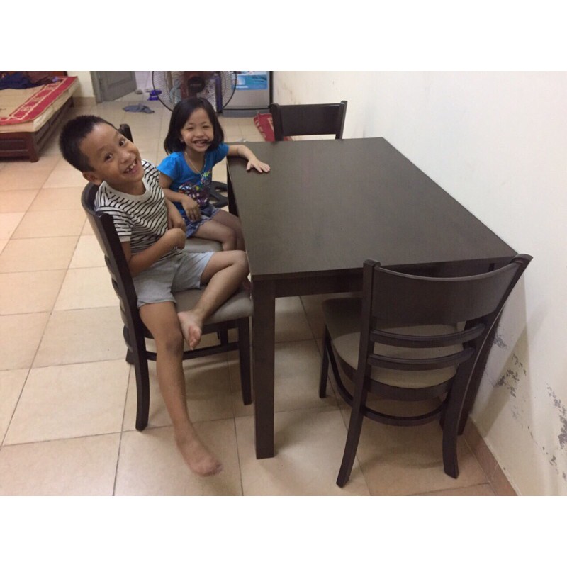 Bộ bàn ăn gỗ tự nhiên vnxk