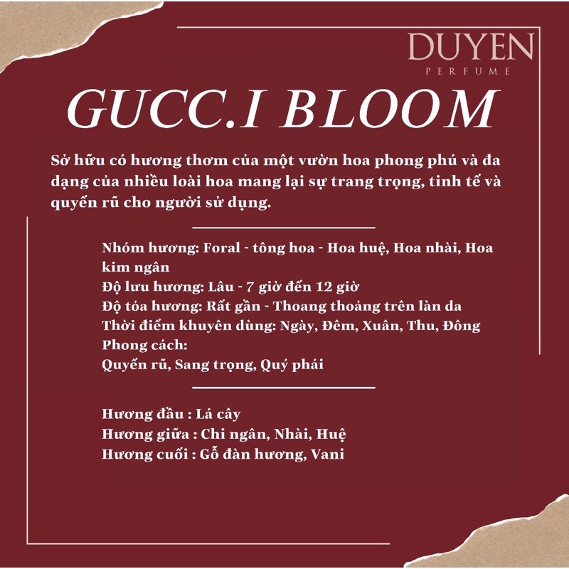 Nước hoa mini 20ml GUCC.I BLOOM