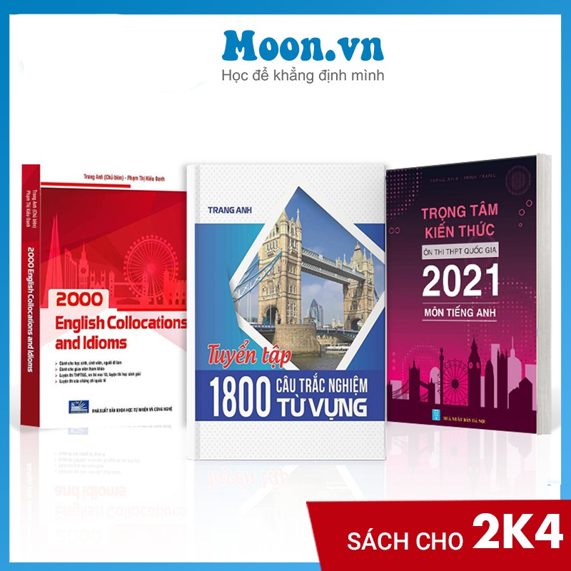 Combo 03 sách ID môn tiếng Anh cô Trang Anh ôn thi THPT Quốc gia