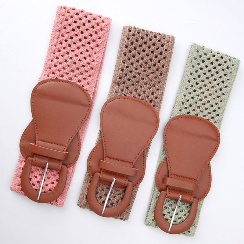 Thắt Lưng Bản Rộng Co Giãn Có Khóa Hình Chữ D Thời Trang Cho Nữ