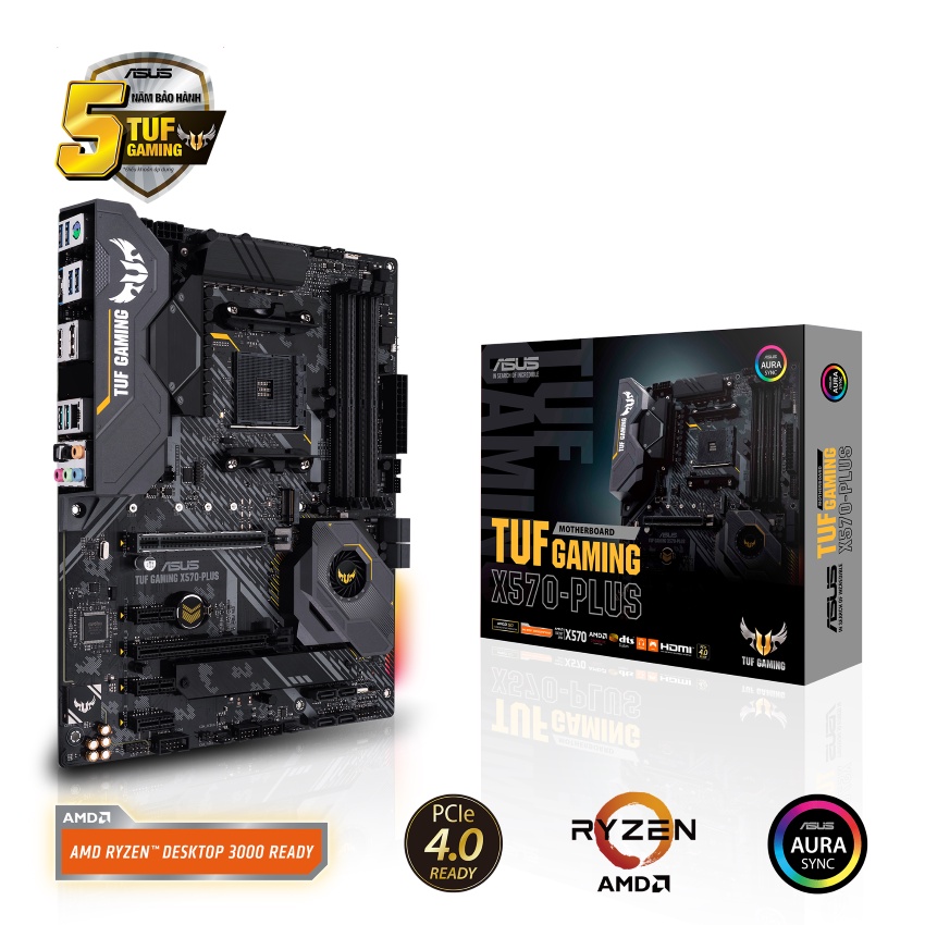 Mainboard ASUS TUF GAMING X570-PLUS (AMD X570, Socket AM4, ATX, 4 khe RAM DDR4)