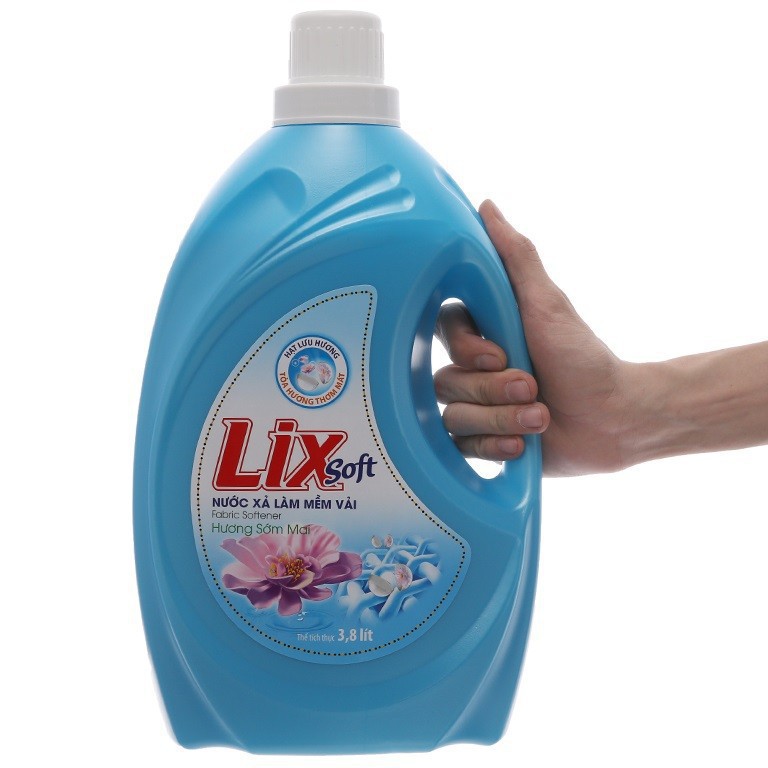 Combo Nước giặt Lix đậm đặc hương hoa 3.6Kg + Nước xả vải Lix Soft hương sớm mai 3.8lít - NG360 + LSF38