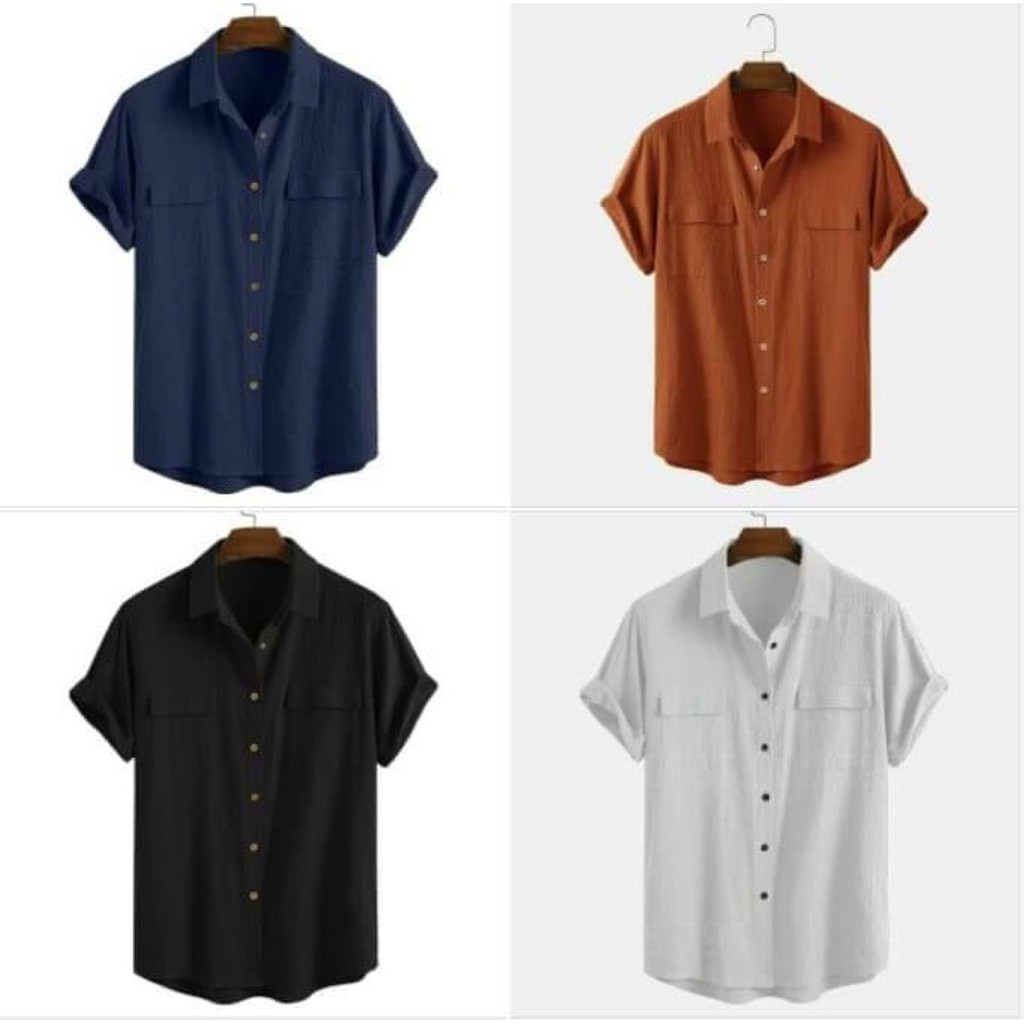 [Fashion] Áo đũi nam cổ bẻ , áo sơ mi đũi, Áo có cổ túi hộp cực hot | BigBuy360 - bigbuy360.vn