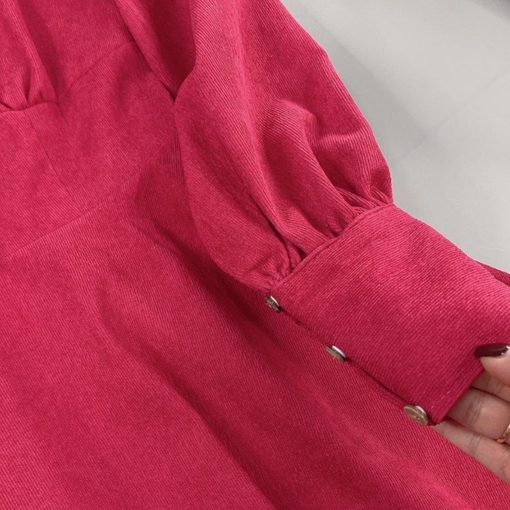 Váy nữ thiết kế nhung tăm đầm nhung dáng suông trẻ trung xinh xắn HN Clothing V32 | BigBuy360 - bigbuy360.vn