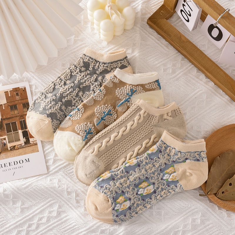 [Hàng Có Sẵn] Vớ Cổ Thuyền Thoáng Khí Phong Cách Nhật Bản Hàn Quốc Dễ Thương Dành Cho Nữ