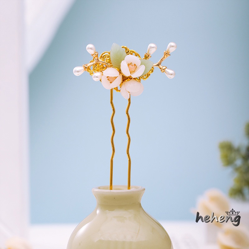 Trâm Cài Tóc Đính Ngọc Trai Giả Phong Cách Cổ Điển Cho Nữ