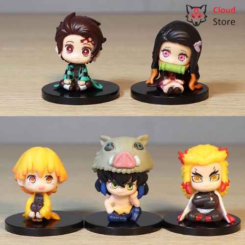 Mô hình anime thanh gươm diệt quỷ, đồ chơi mo hinh, figure anime Kimetsu no yaiba chibi tanjiro,zenitsu, nezuko, rengoku