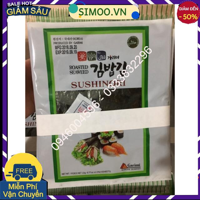 💥 ⚡ SẢN PHẨM YÊU THÍCH 💥 ⚡  LÁ RONG BIỂN CUỘN CƠM,KIMBAP HÀN QUỐC GÓI 10 LÁ DATE 5-2020 💥 ⚡