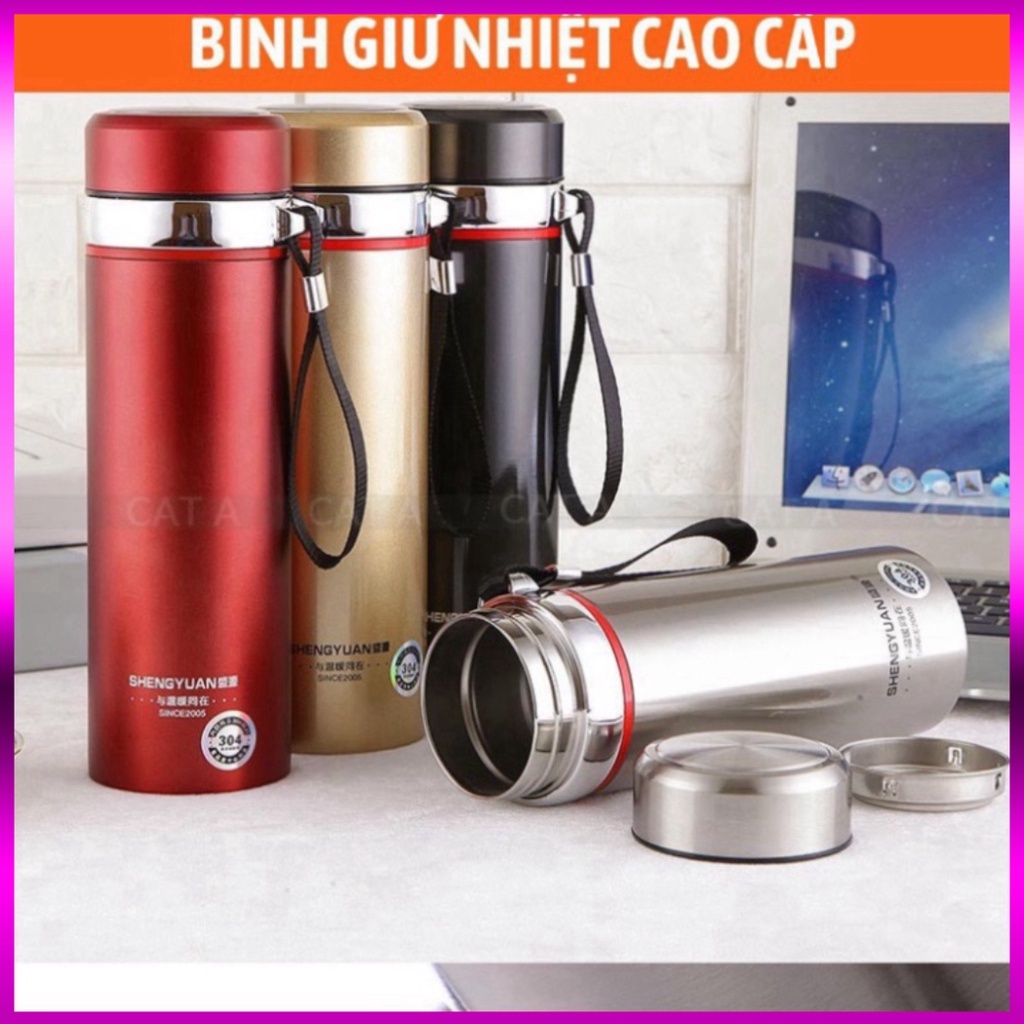 Bình giữ nhiệt 1000ml cao cấp có nắp lọc trà - Bình đựng nước giữ nhiệt lớn tiện lợi lõi inox 304 không gỉ, giữ nước tốt