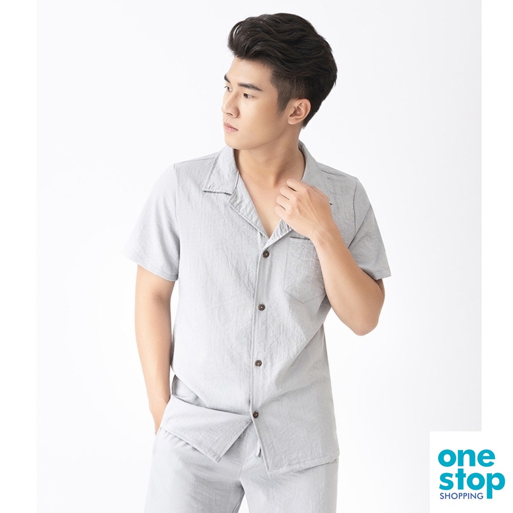 [Mã FAMANU84 giảm 10% đơn 0đ] Áo sơ mi cổ bẻ chất liệu vải đũi thoáng mát thời trang nam One shop