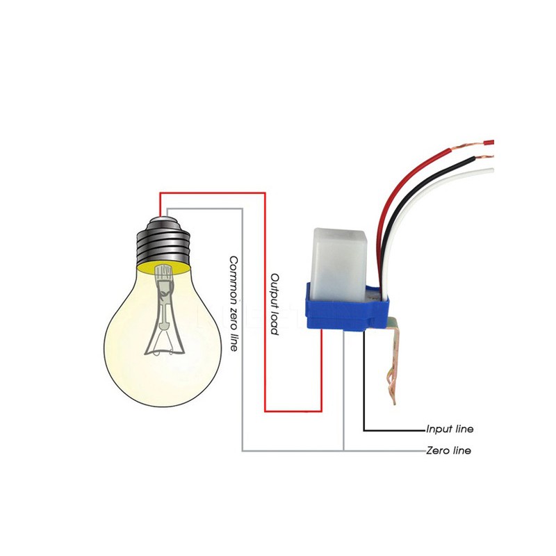 Bộ 10 - Công tắc cảm ứng ánh sáng tự bật đèn khi trời tối và tắt đèn khi trời sáng LS6