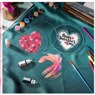 Bộ 5 miếng mica tròn dày 3mm, mica Đài Loan,nhận cắt laser mica theo yêu cầu