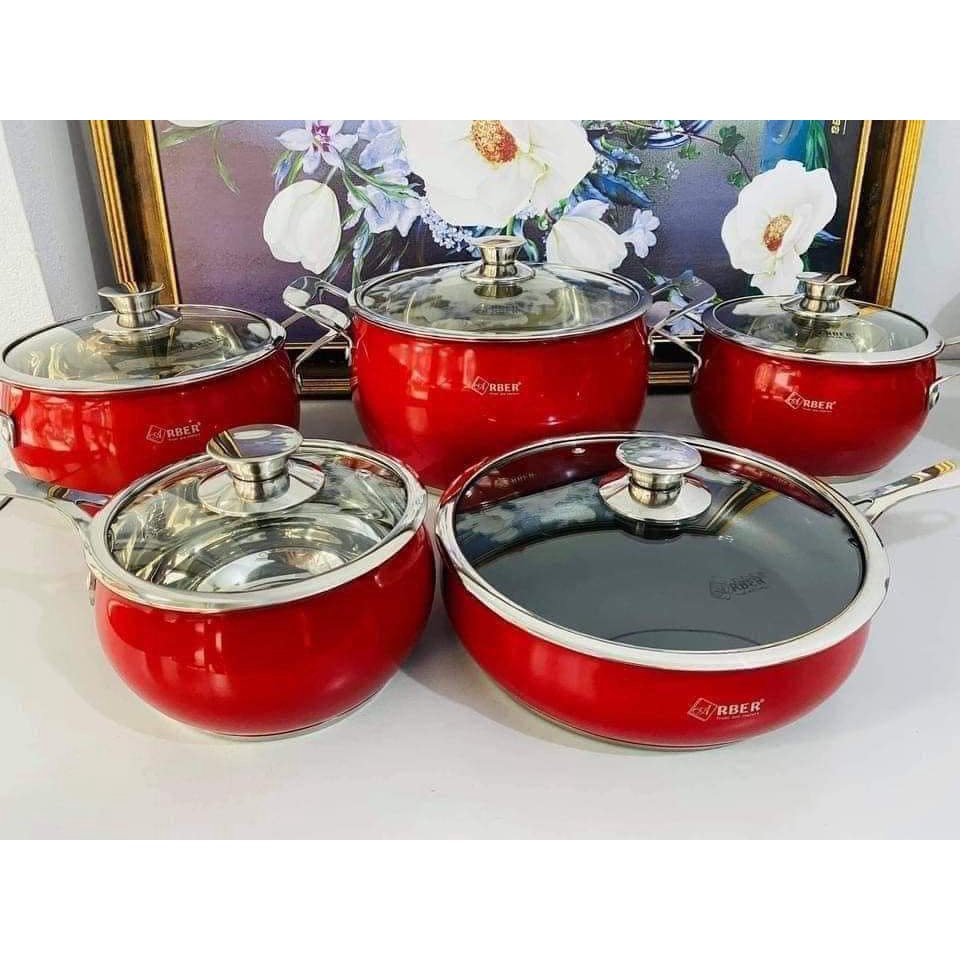 Bộ nồi inox cao cấp Arber 5 món Hàng chính hãng