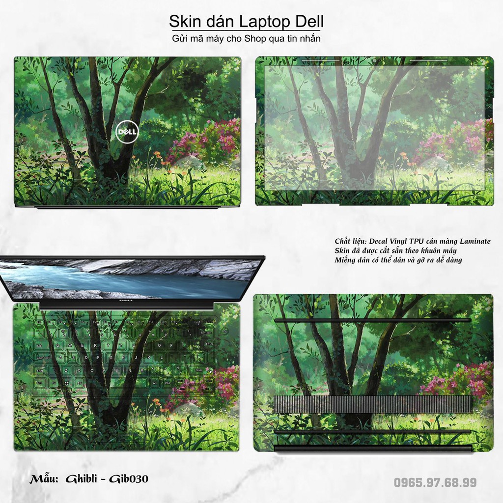 Skin dán Laptop Dell in hình Ghibli movies (inbox mã máy cho Shop)