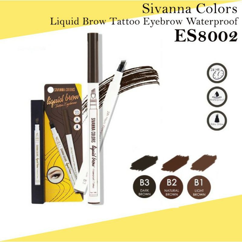 Bút xăm chân mày phẩy sợi Sivanna Colors Liquid Brow ES8002 Thái Lan