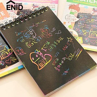 ♛Giấy cào Enidstore Journal Note + Văn phòng phẩm Stylus dành cho trẻ em